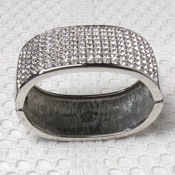Swarovski vintage platinum-plated cuff bracelet - Picture 1 of 2